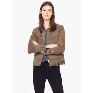 NWT Mango Suede Fringe Jacket